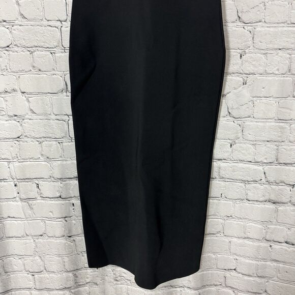 NWT Theory Kimono Illusion Fitted Dress in Black Glossed Women Size Small S LBD - Picture 8 of 16